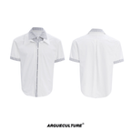 Contrast Layered Stripe Panel Short Sleeve Shirt - COPPING THREADS - ArguE CulturE
