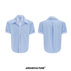 Contrast Layered Stripe Panel Short Sleeve Shirt - COPPING THREADS - ArguE CulturE