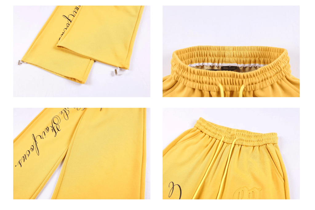 Contrast Letter Print Drawstring Sweatpants - COPPING THREADS - CT Select