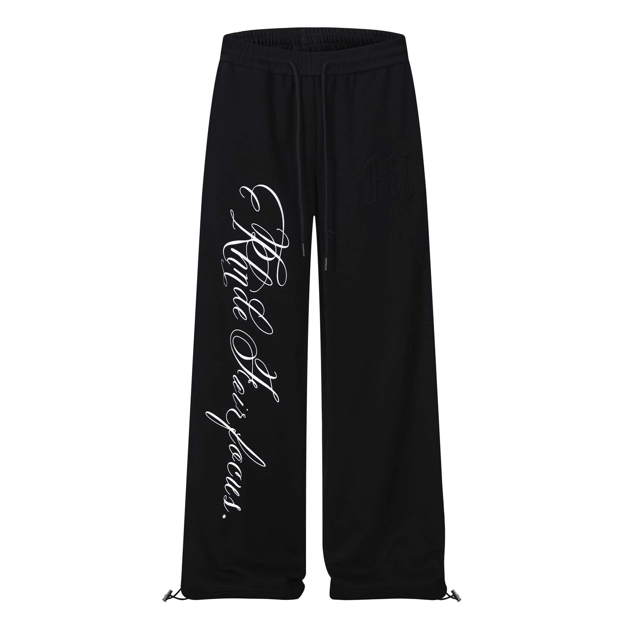 Contrast Letter Print Drawstring Sweatpants - COPPING THREADS - CT Select
