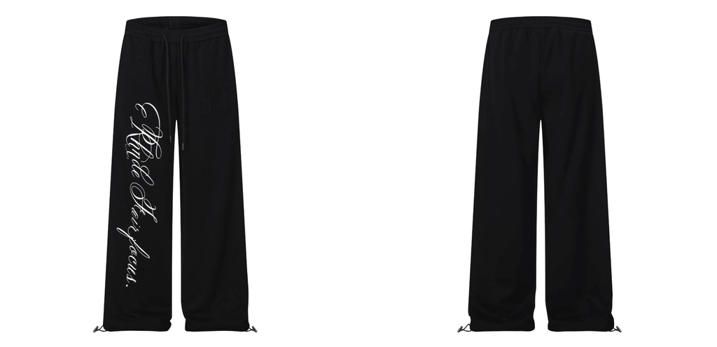 Contrast Letter Print Drawstring Sweatpants - COPPING THREADS - CT Select