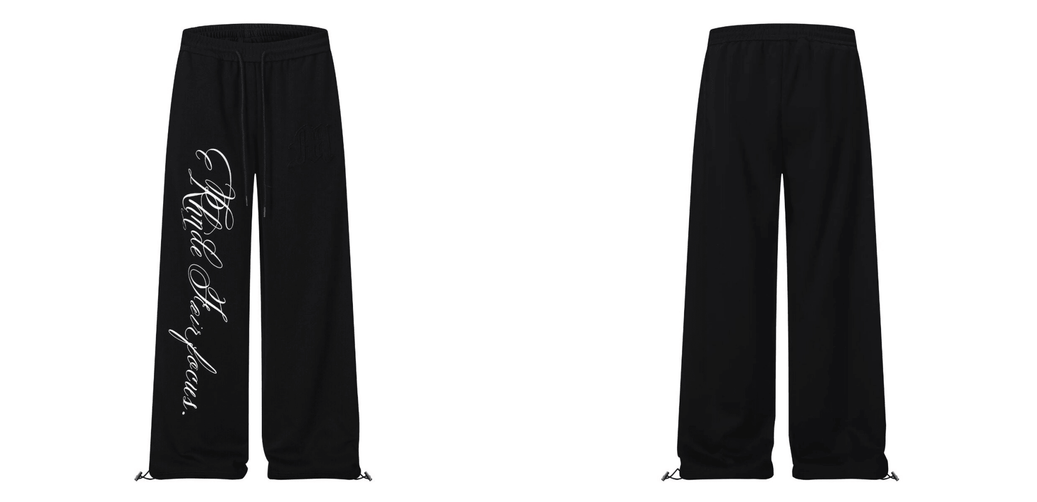 Contrast Letter Print Drawstring Sweatpants - COPPING THREADS - CT Select