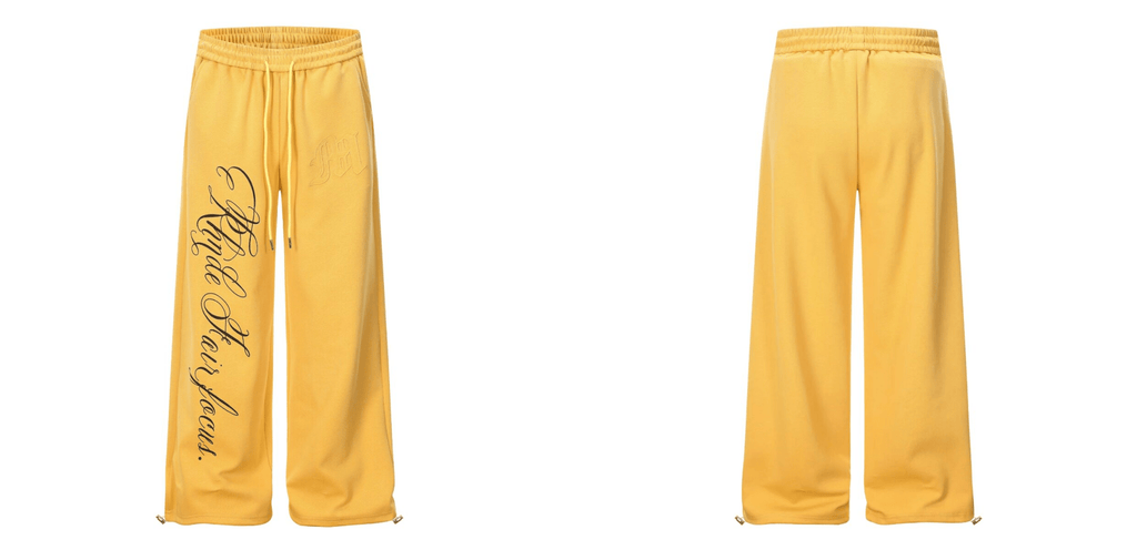 Contrast Letter Print Drawstring Sweatpants - COPPING THREADS - CT Select