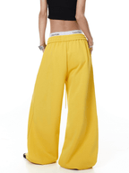 Contrast Letter Print Drawstring Sweatpants - COPPING THREADS - CT Select