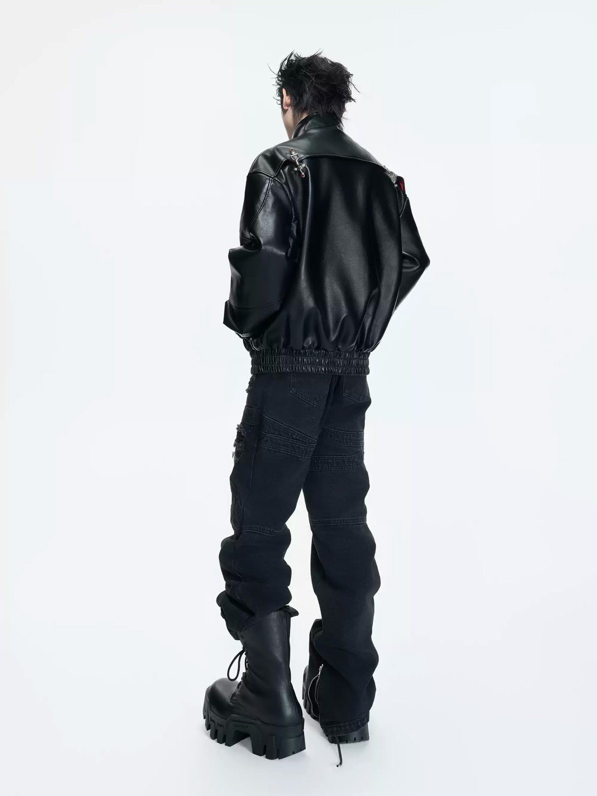 Contrast-Lined Flight-Buckle Jacket - COPPING THREADS - Argue Culture
