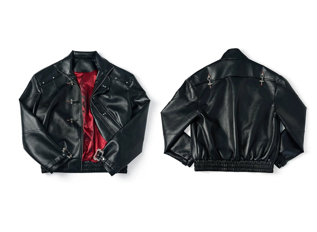 Contrast-Lined Flight-Buckle Jacket - COPPING THREADS - Argue Culture