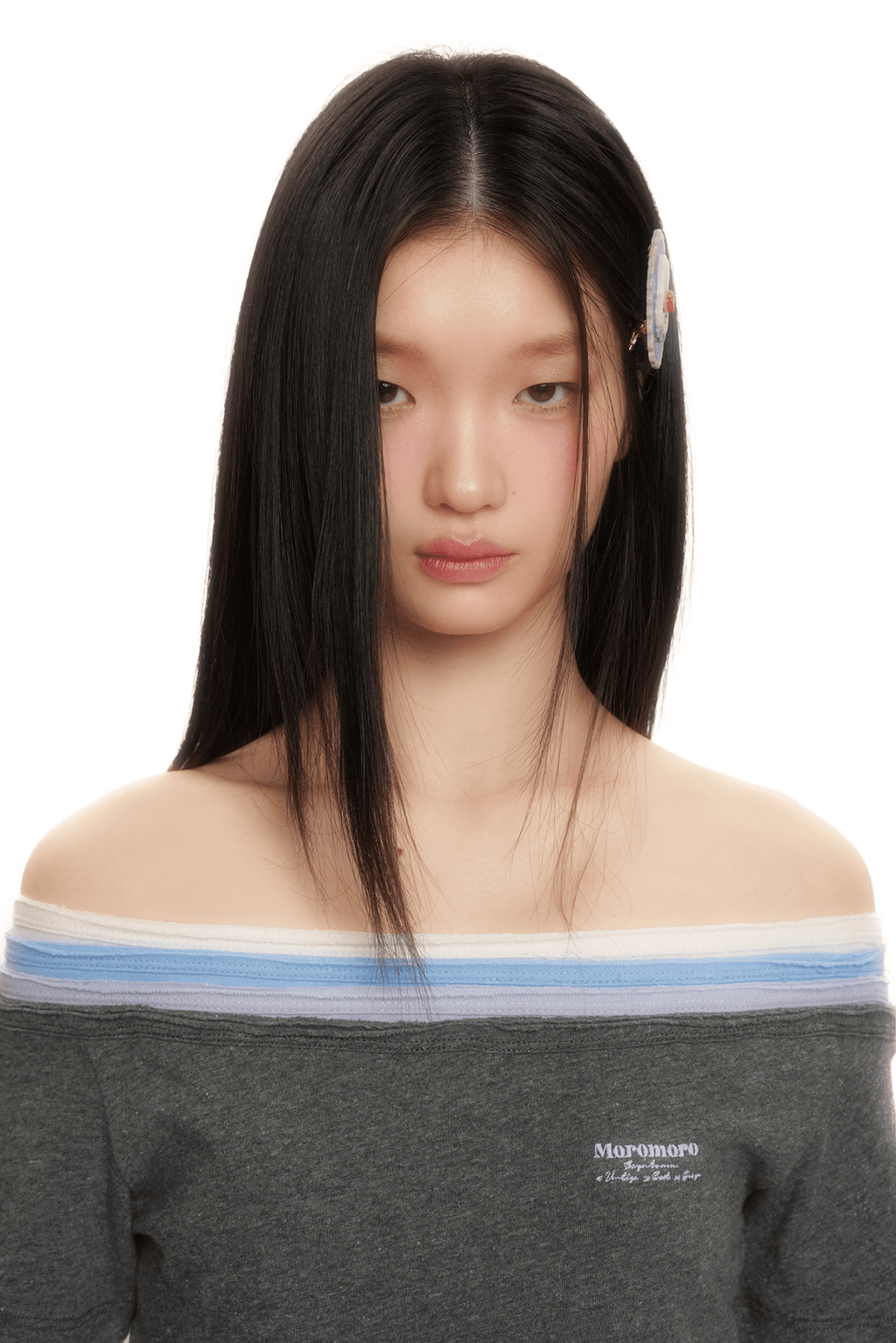 Contrast Off - Shoulder Layered - Look Lace Hem Tee - COPPING THREADS - MOROMORO