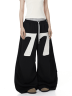 Contrast Patch Embroidered Double Waist Sweatpants - COPPING THREADS - CT Select