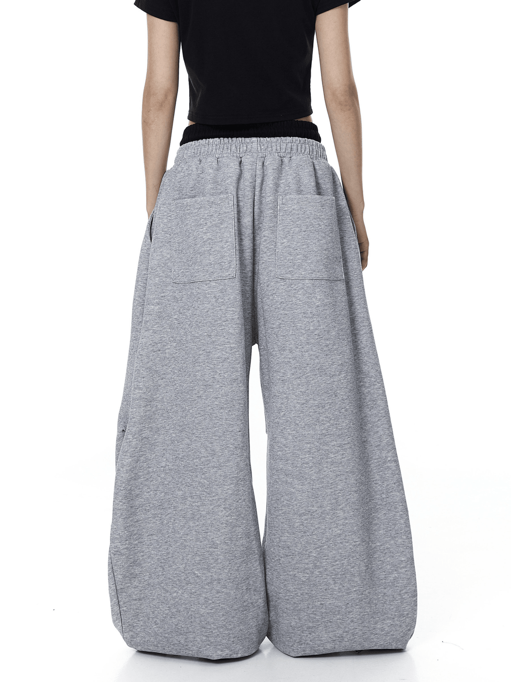 Contrast Patch Embroidered Double Waist Sweatpants - COPPING THREADS - CT Select