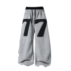 Contrast Patch Embroidered Double Waist Sweatpants - COPPING THREADS - CT Select