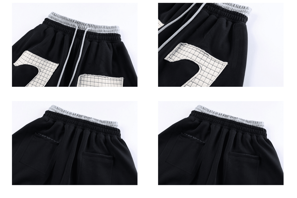 Contrast Patch Embroidered Double Waist Sweatpants - COPPING THREADS - CT Select