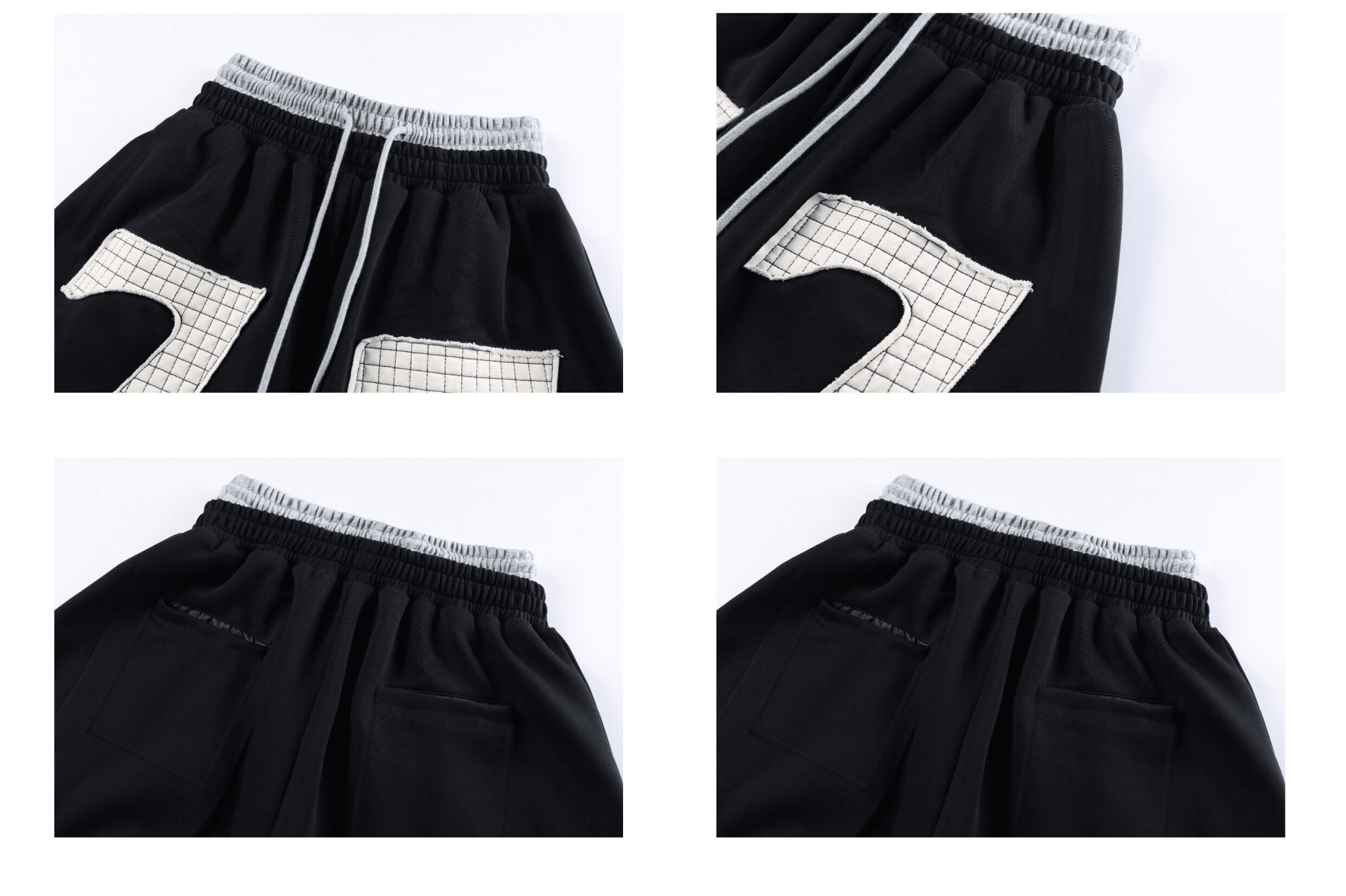Contrast Patch Embroidered Double Waist Sweatpants - COPPING THREADS - CT Select