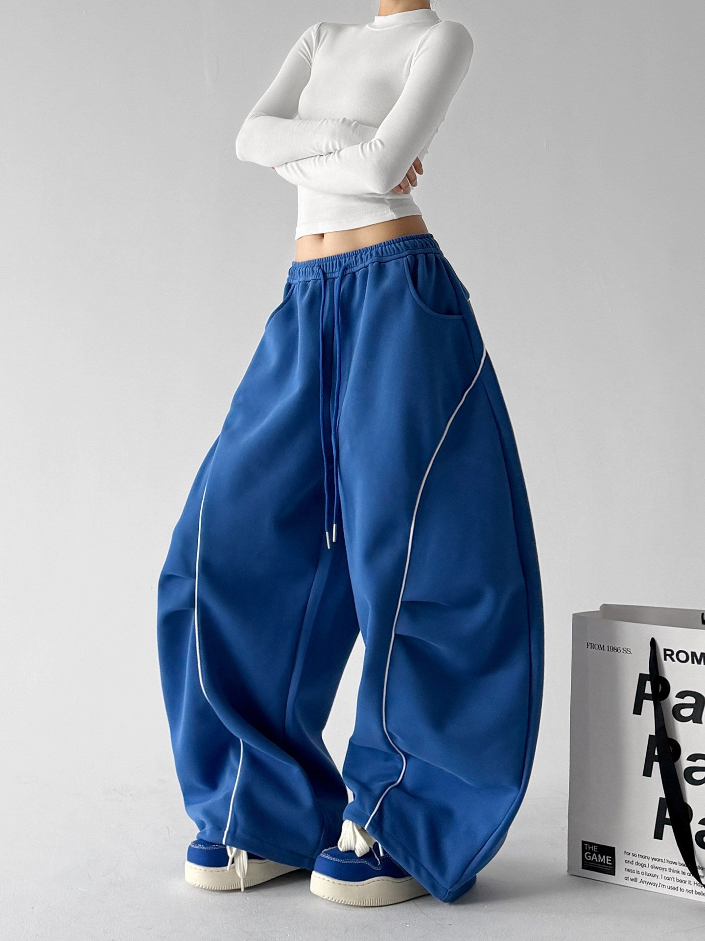 Contrast-Piped Balloon Sweatpants - CT66212 - COPPING THREADS - CT ORIGINALS