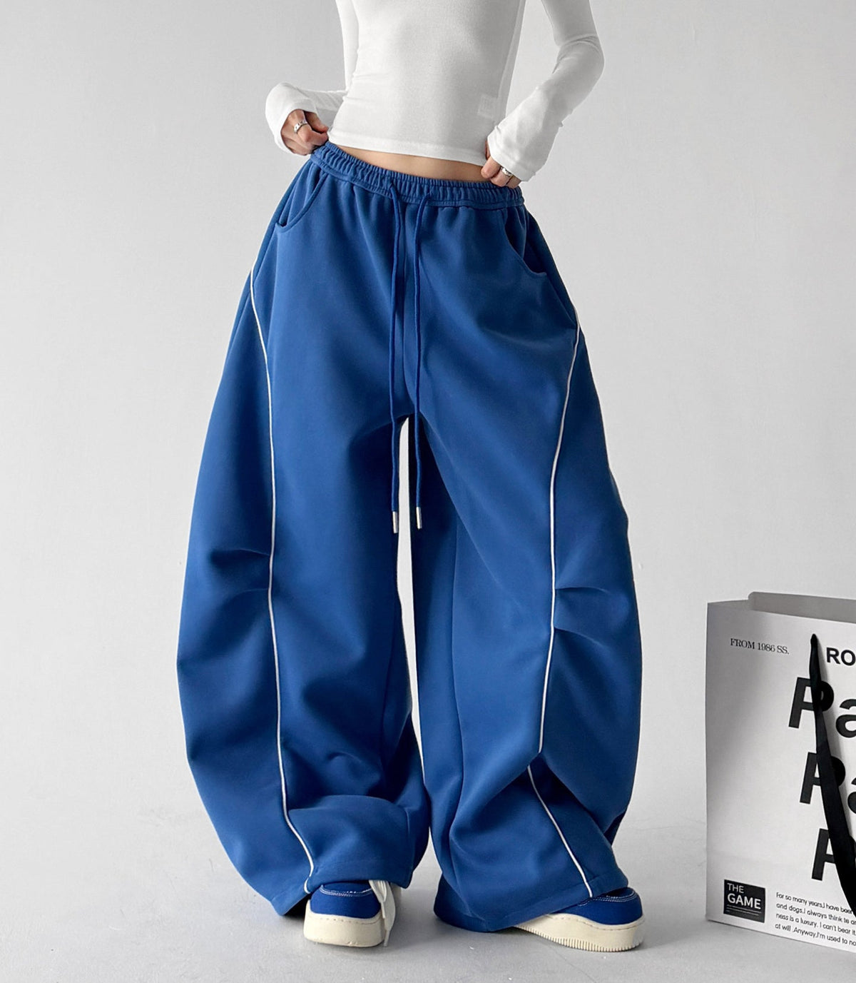 Contrast-Piped Balloon Sweatpants - CT66212 - COPPING THREADS - CT ORIGINALS