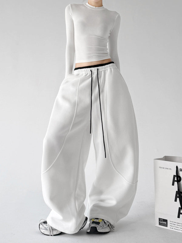 Contrast-Piped Wide-Leg Sweatpants - CT238 - COPPING THREADS - CT ORIGINALS