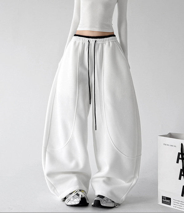 Contrast-Piped Wide-Leg Sweatpants - CT238 - COPPING THREADS - CT ORIGINALS
