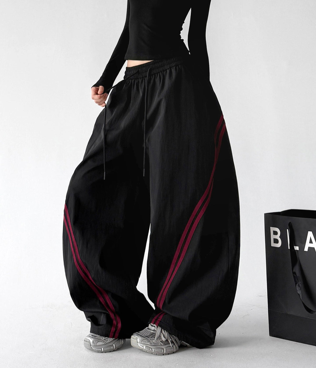 Contrast-Piping Wide-Leg Pants - CT8261 - COPPING THREADS - CT ORIGINALS