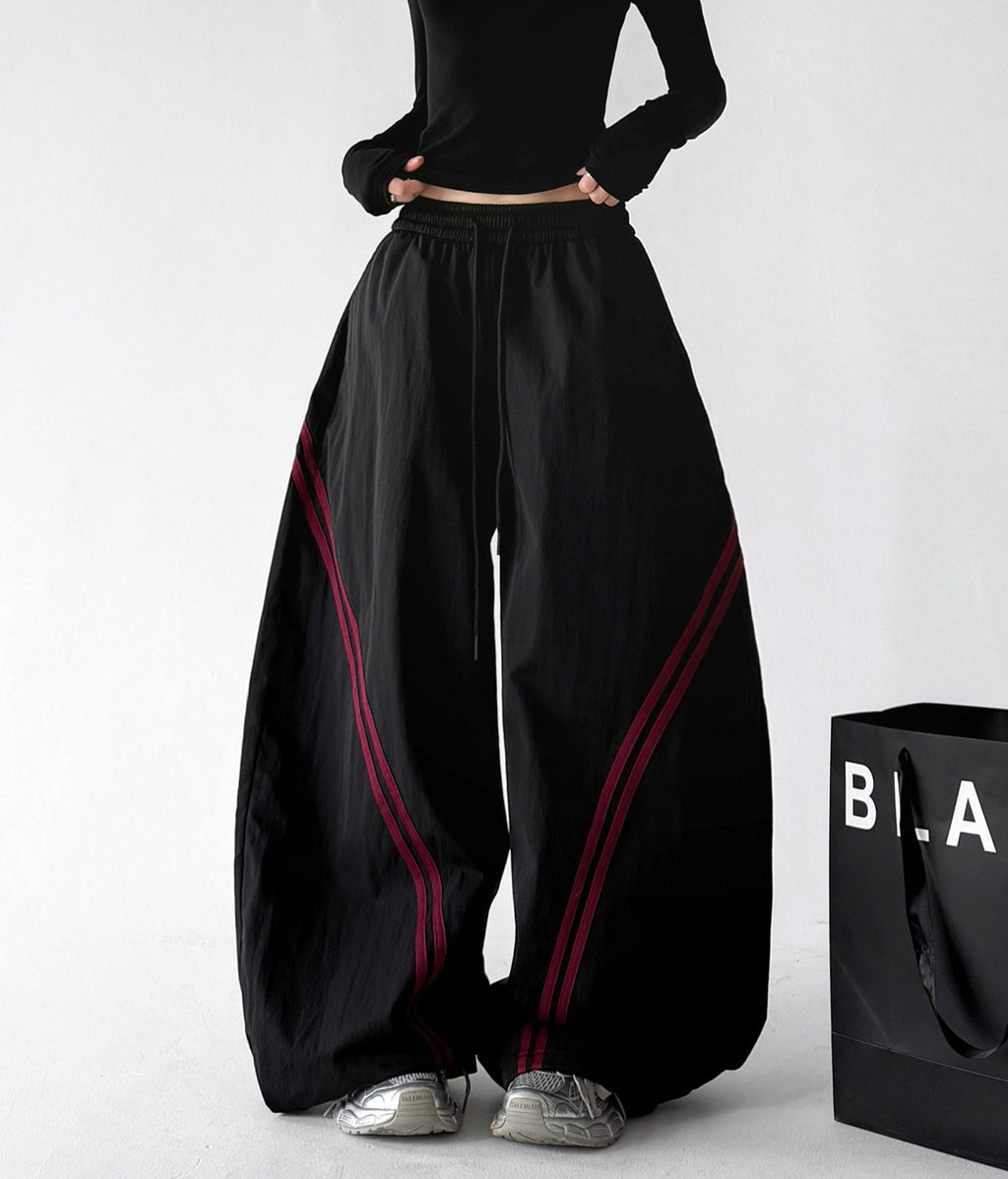 Contrast-Piping Wide-Leg Pants - CT8261 - COPPING THREADS - CT ORIGINALS