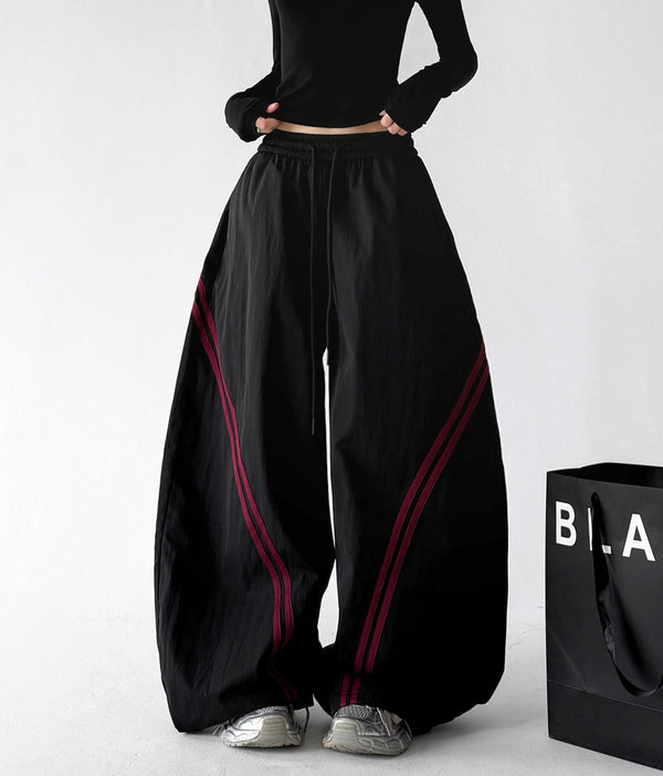 Contrast-Piping Wide-Leg Pants - CT8261 - COPPING THREADS - CT ORIGINALS