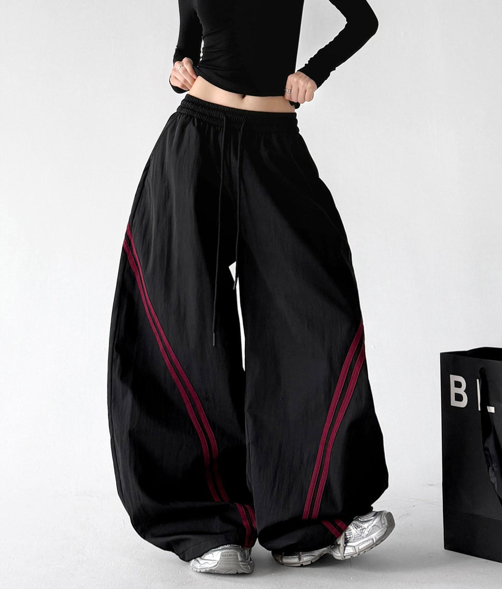 Contrast-Piping Wide-Leg Pants - CT8261 - COPPING THREADS - CT ORIGINALS