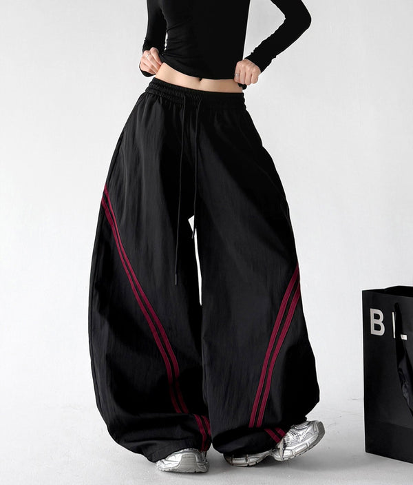 Contrast-Piping Wide-Leg Pants - CT8261 - COPPING THREADS - CT ORIGINALS