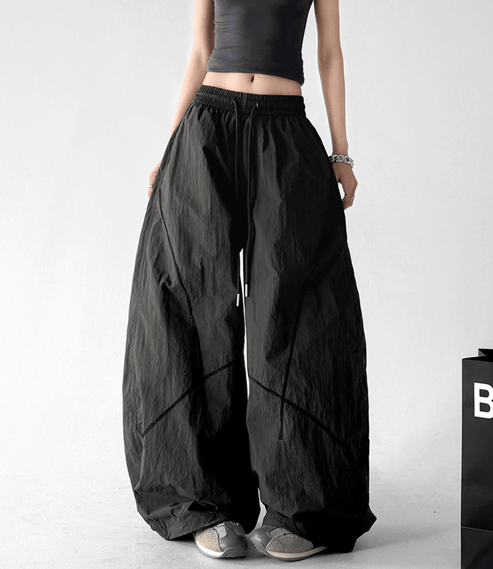 Contrast Seam Balloon Cargo Pants - CT858