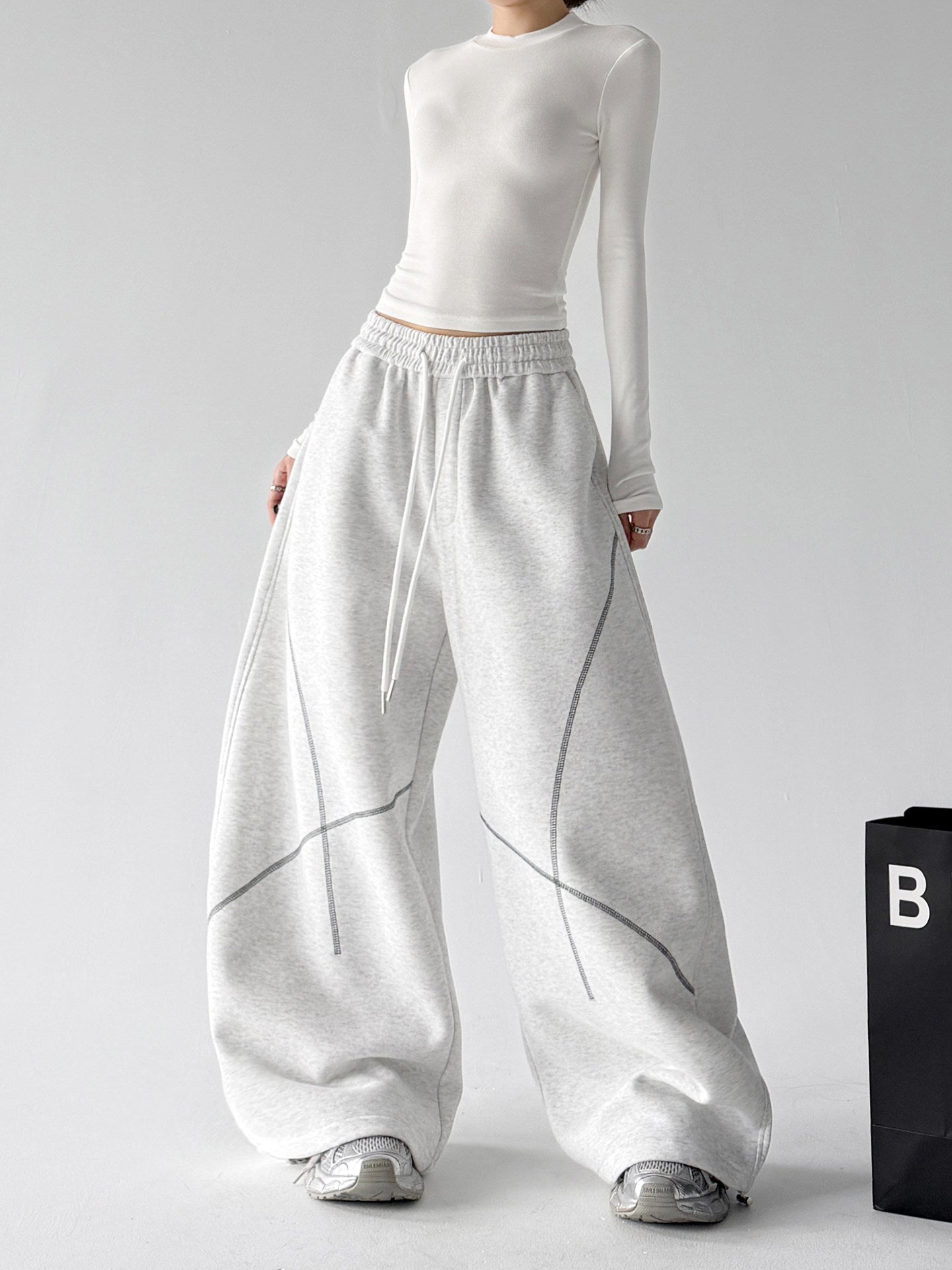 Contrast-Seam Balloon Sweatpants - CT8581 - COPPING THREADS - CT ORIGINALS