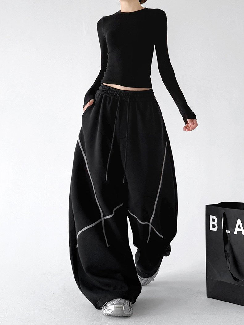 Contrast-Seam Balloon Sweatpants - CT8581 - COPPING THREADS - CT ORIGINALS