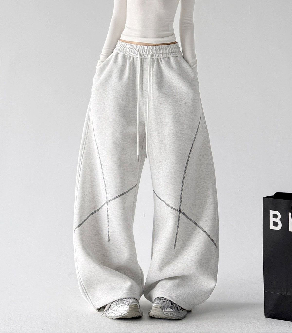 Contrast-Seam Balloon Sweatpants - CT8581 - COPPING THREADS - CT ORIGINALS