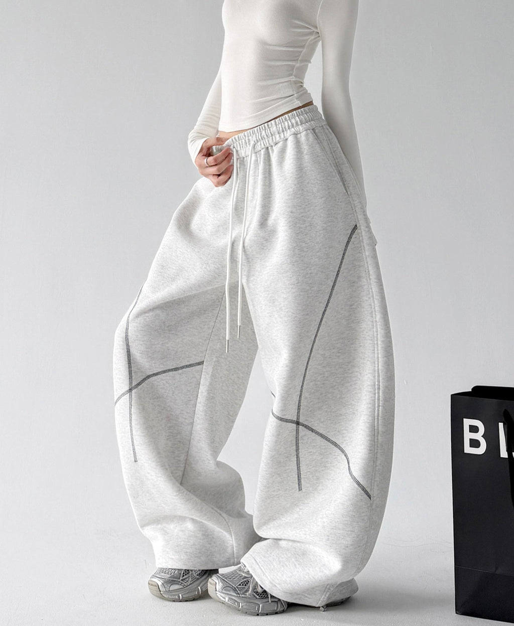 Contrast-Seam Balloon Sweatpants - CT8581 - COPPING THREADS - CT ORIGINALS