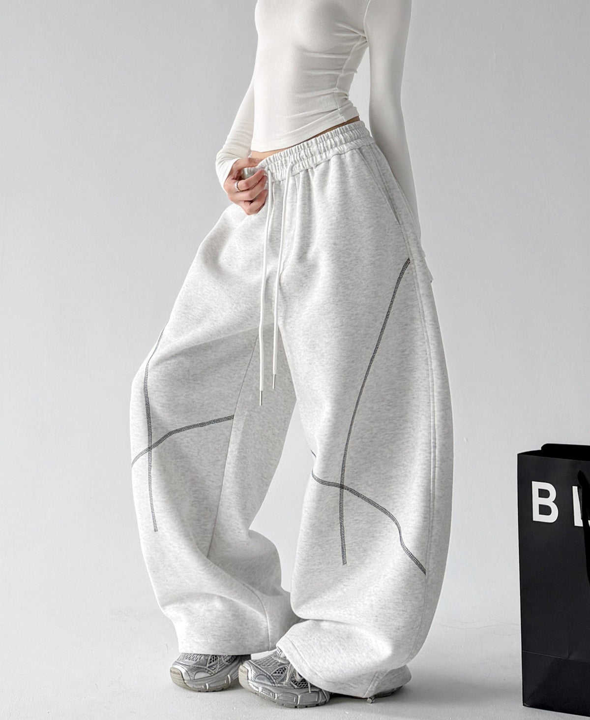 Contrast-Seam Balloon Sweatpants - CT8581 - COPPING THREADS - CT ORIGINALS