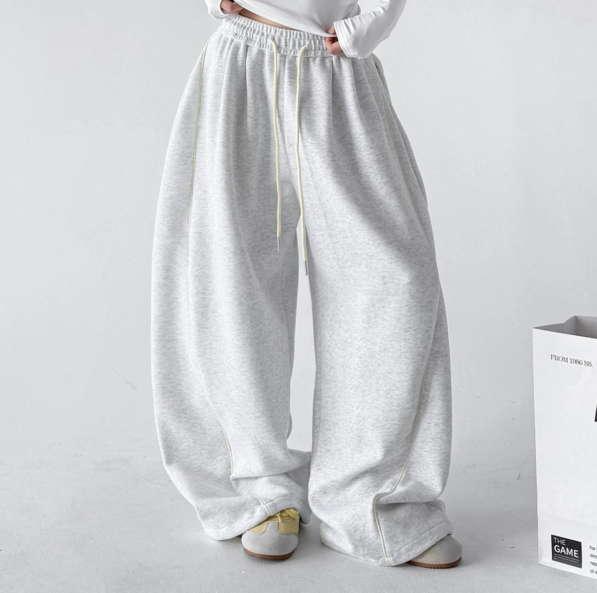 Contrast-Seam Wide-Leg Sweatpants - COPPING THREADS - CT ORIGINALS Main image