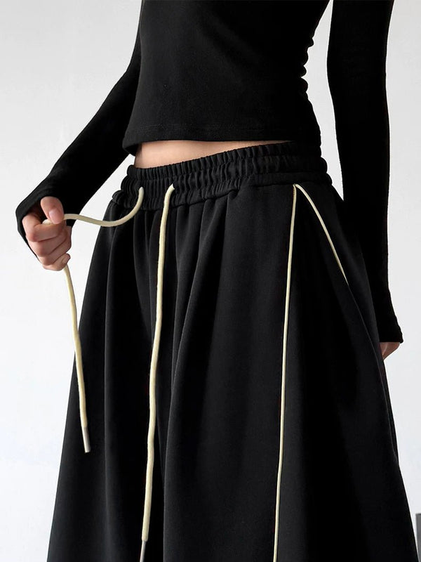 Contrast-Seam Wide-Leg Sweatpants - COPPING THREADS - CT ORIGINALS