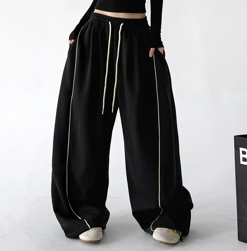 Contrast-Seam Wide-Leg Sweatpants - COPPING THREADS - CT ORIGINALS