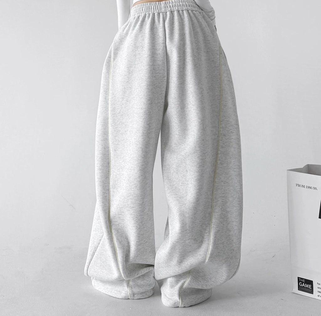 Contrast-Seam Wide-Leg Sweatpants - COPPING THREADS - CT ORIGINALS