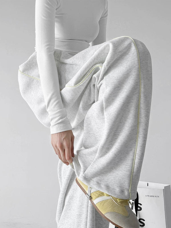 Contrast-Seam Wide-Leg Sweatpants - COPPING THREADS - CT ORIGINALS