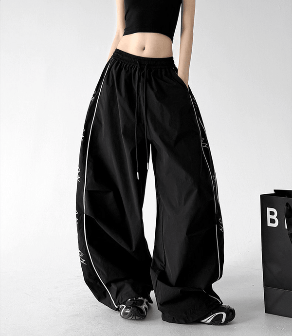 Contrast Side Piping Parachute Pants - CT6228 - COPPING THREADS - CT Select