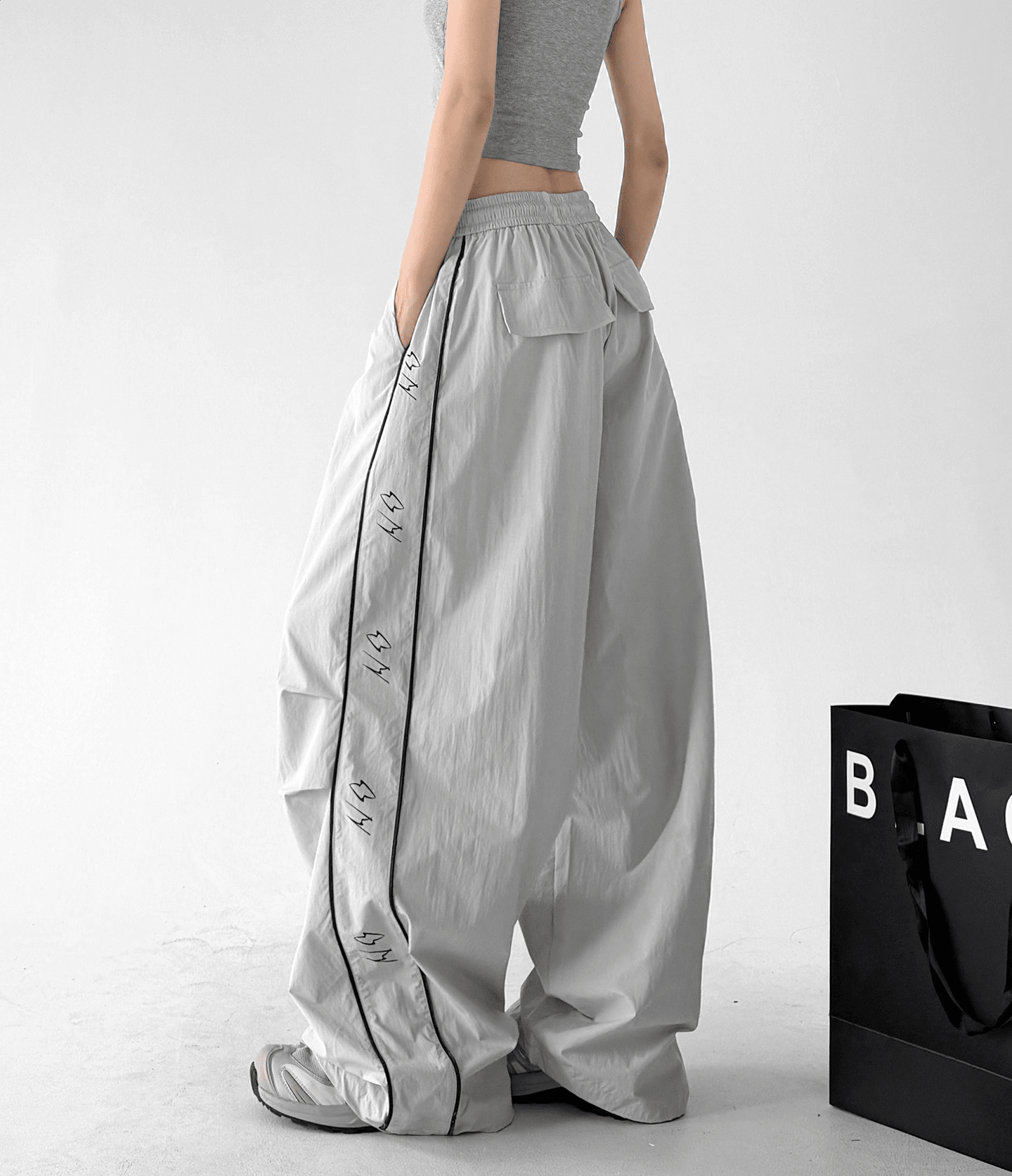 Contrast Side Piping Parachute Pants - CT6228 - COPPING THREADS - CT Select