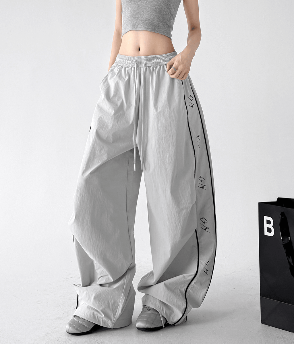 Contrast Side Piping Parachute Pants - CT6228 - COPPING THREADS - CT Select