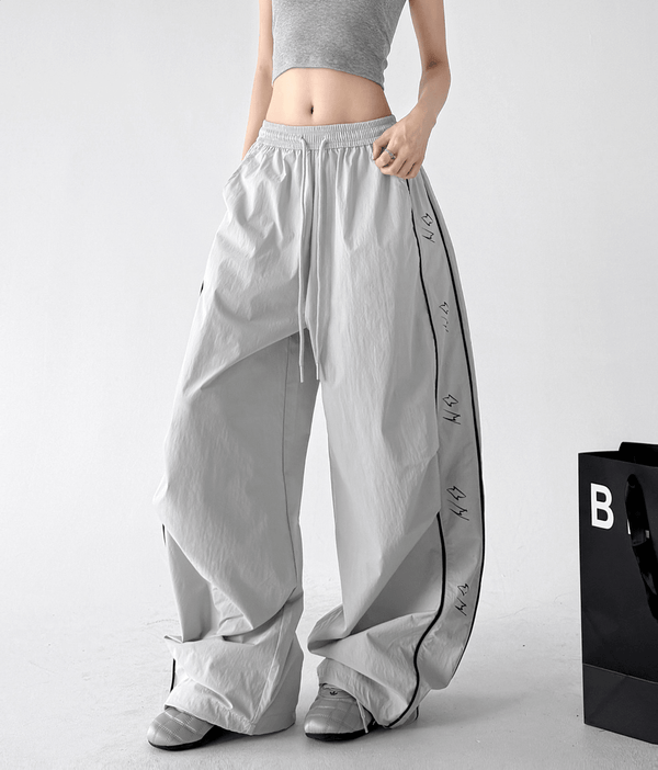Contrast Side Piping Parachute Pants - CT6228 - COPPING THREADS - CT Select