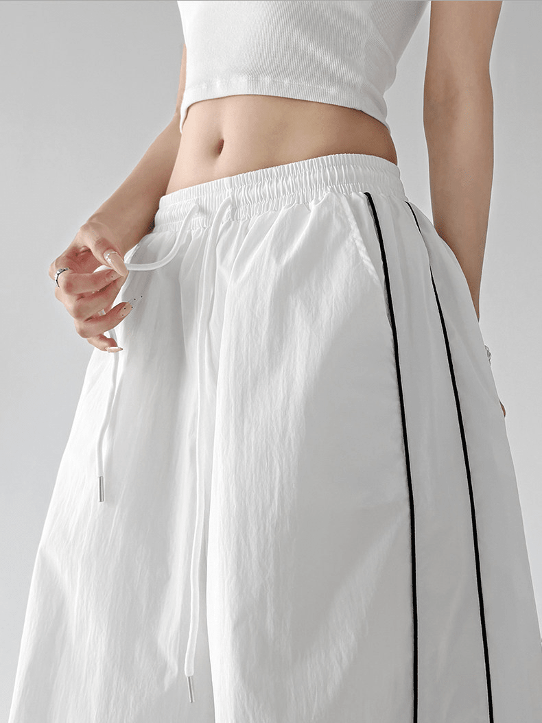 Contrast Side Piping Wide-Leg Pants - CT6227 - COPPING THREADS - CT Select