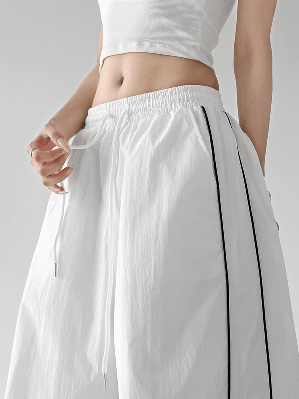 Contrast Side Piping Wide-Leg Pants - CT6227 - COPPING THREADS - CT Select