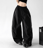 Contrast Side Piping Wide-Leg Pants - CT6227 - COPPING THREADS - CT Select