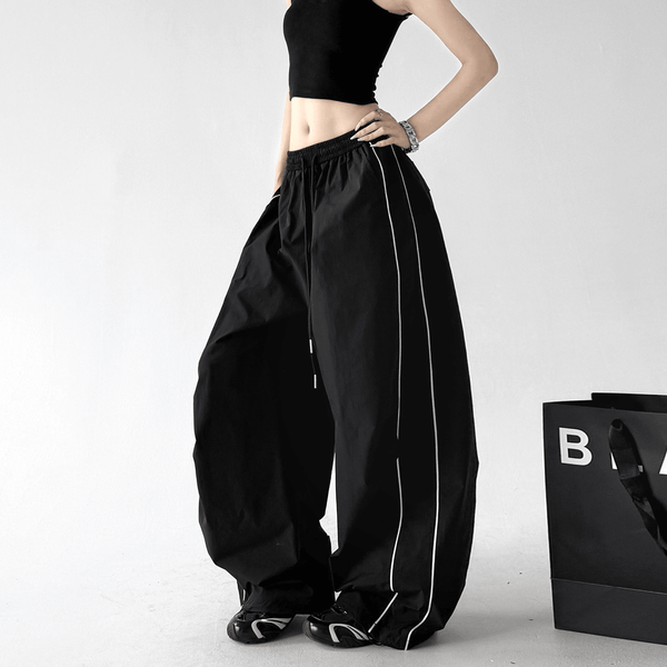 Contrast Side Piping Wide-Leg Pants - CT6227 - COPPING THREADS - CT Select