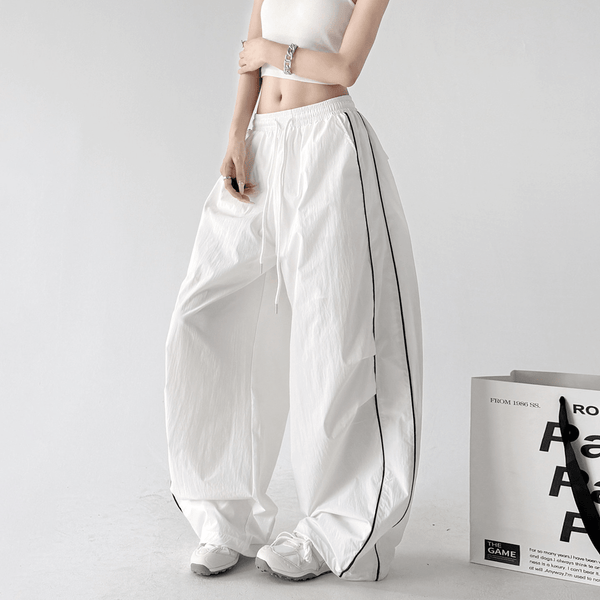 Contrast Side Piping Wide-Leg Pants - CT6227 - COPPING THREADS - CT Select