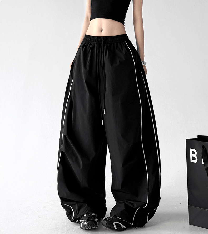 Contrast Side Piping Wide-Leg Pants - CT6227 - COPPING THREADS - CT Select
