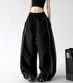 Contrast Side Piping Wide-Leg Pants - CT6227 - COPPING THREADS - CT Select