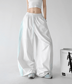 Contrast Side Stripe Wide Leg Track Pants - CT66157 - COPPING THREADS - CT Select