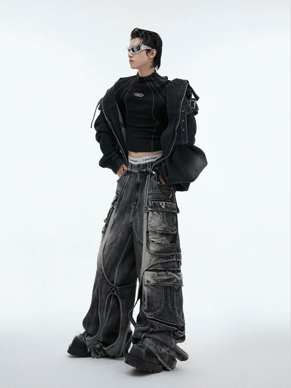Contrast-Stitch Metal-Detail Mock-Neck Top - COPPING THREADS - Argue Culture