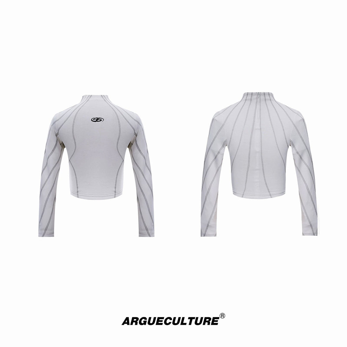 Contrast-Stitch Metal-Detail Mock-Neck Top - COPPING THREADS - Argue Culture